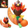 Turkey Sitting On A Cornucopia Thanksgiving Inflatable